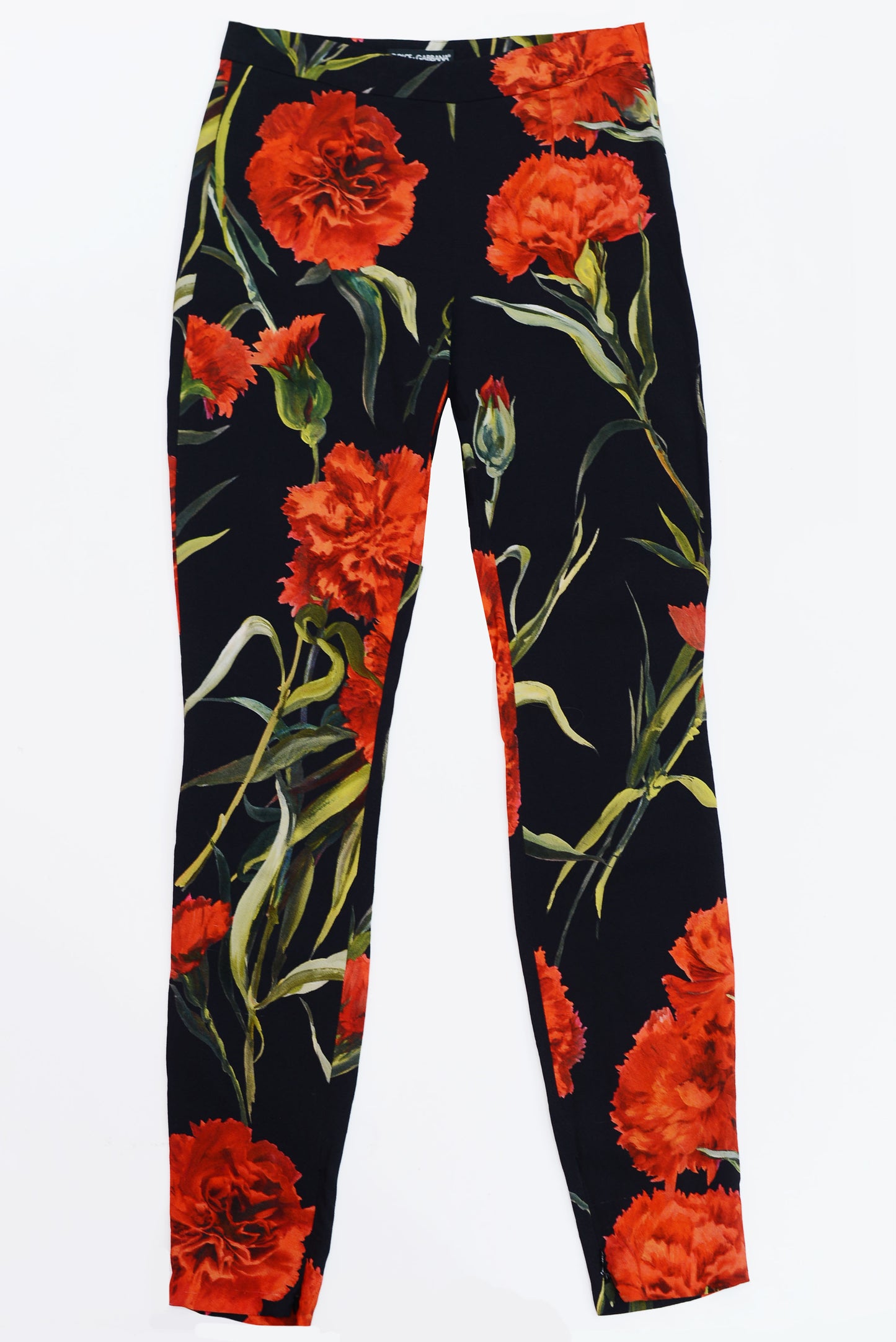 Dolce&Gabbana floral, slim leg pants