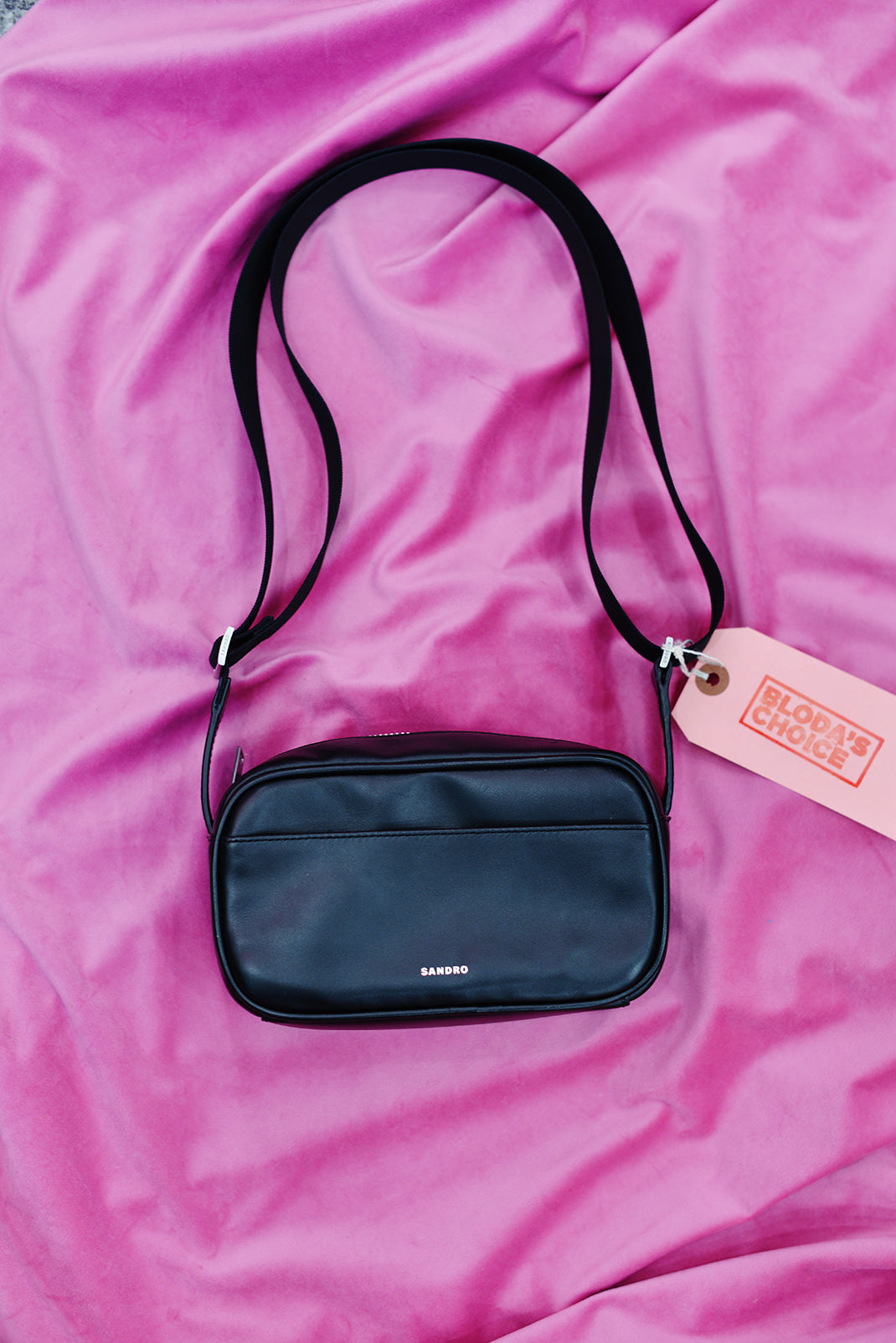 SANDRO cross body leather bag!