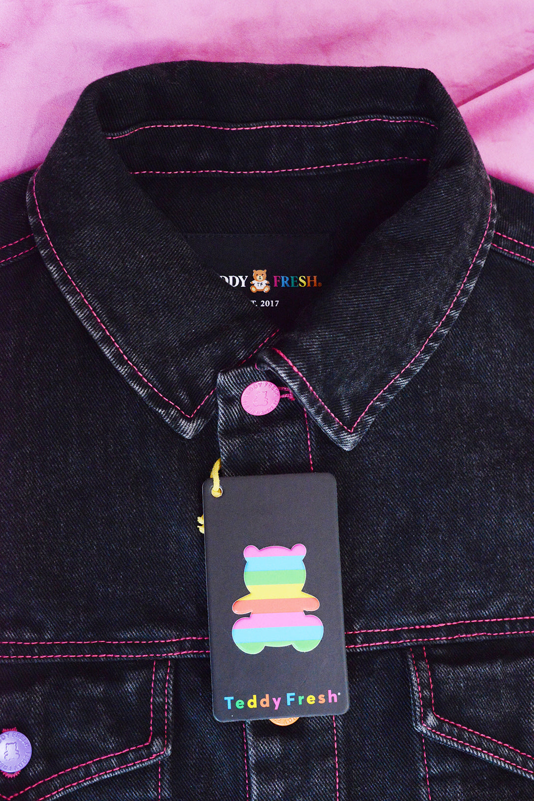 TEDDY FRESH denim black jacket