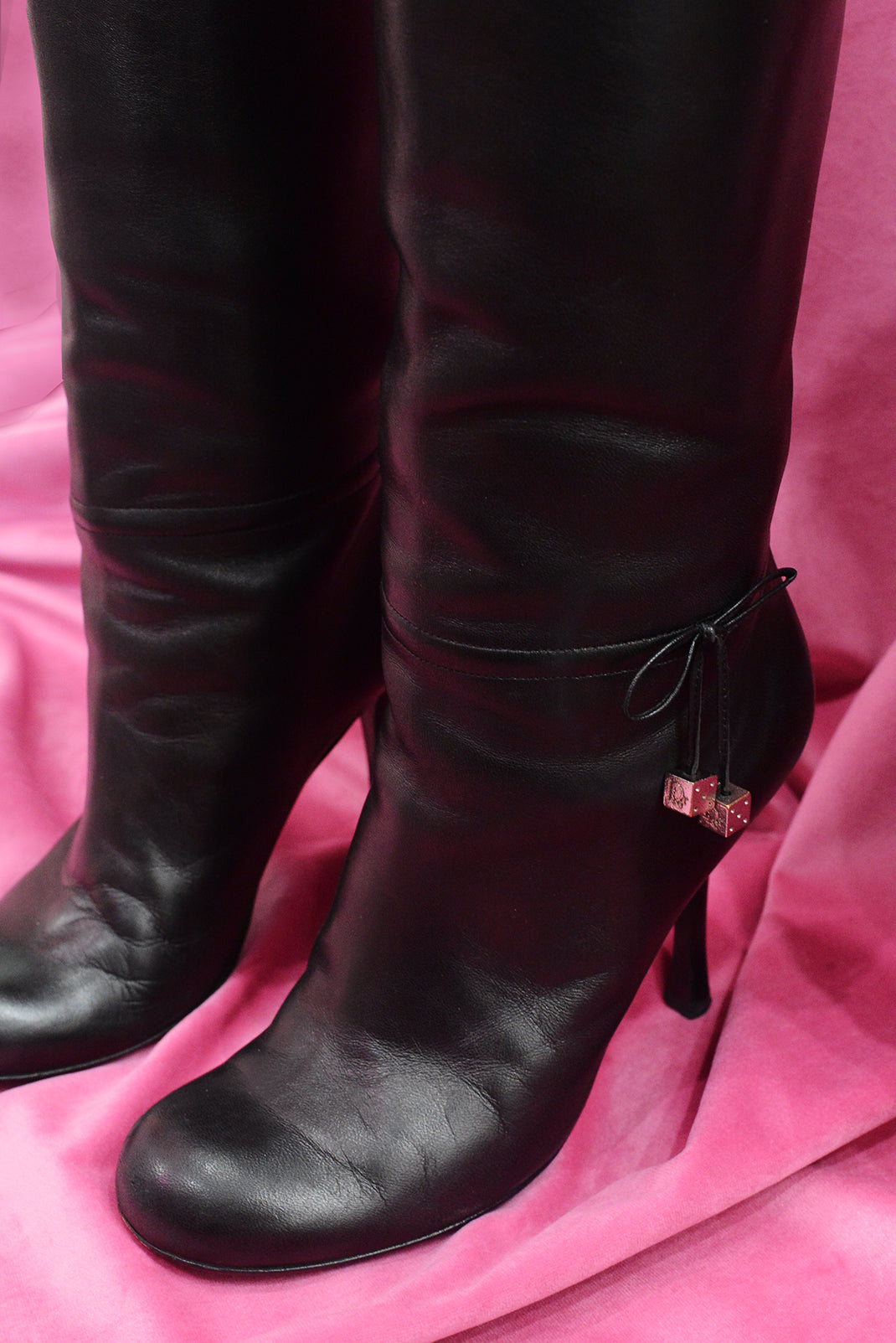 DIOR VINTAGE BOOTS w gambler dice
