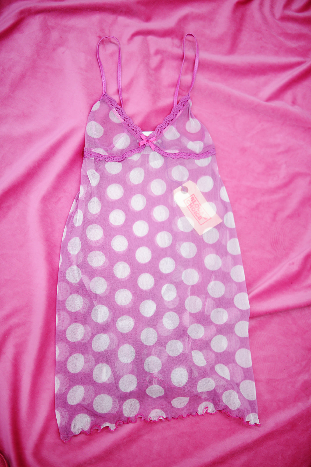 CHERRY PIE mesh slip Y2K