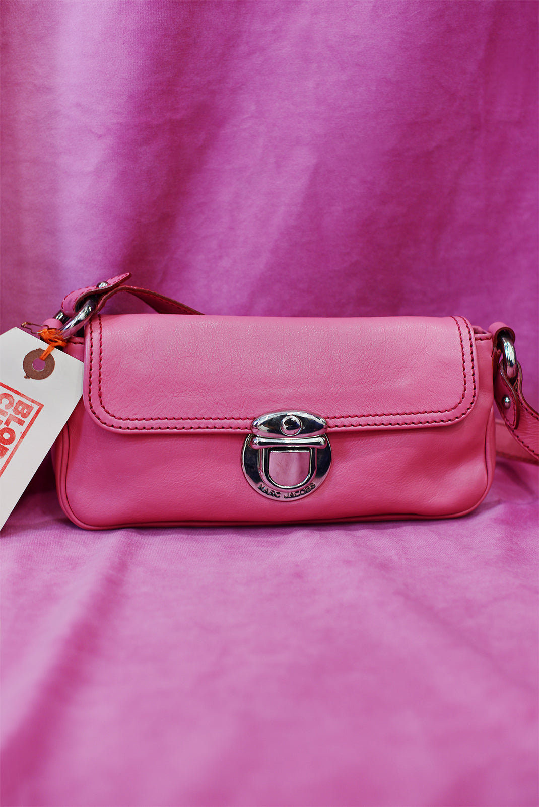 MARC JACOBS barbie pink leather arm bag