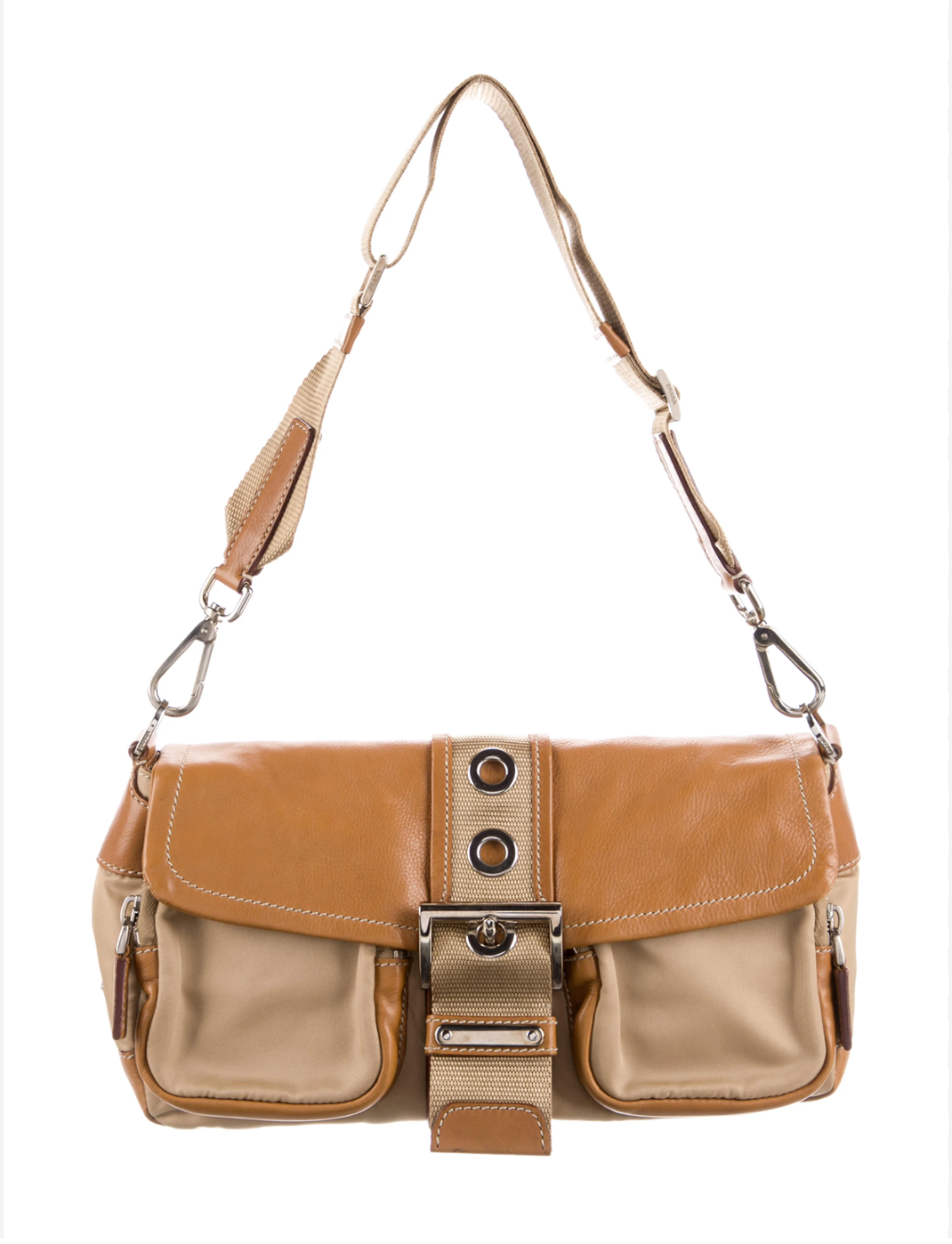 PRADA brown tessuto Pocket crossbody