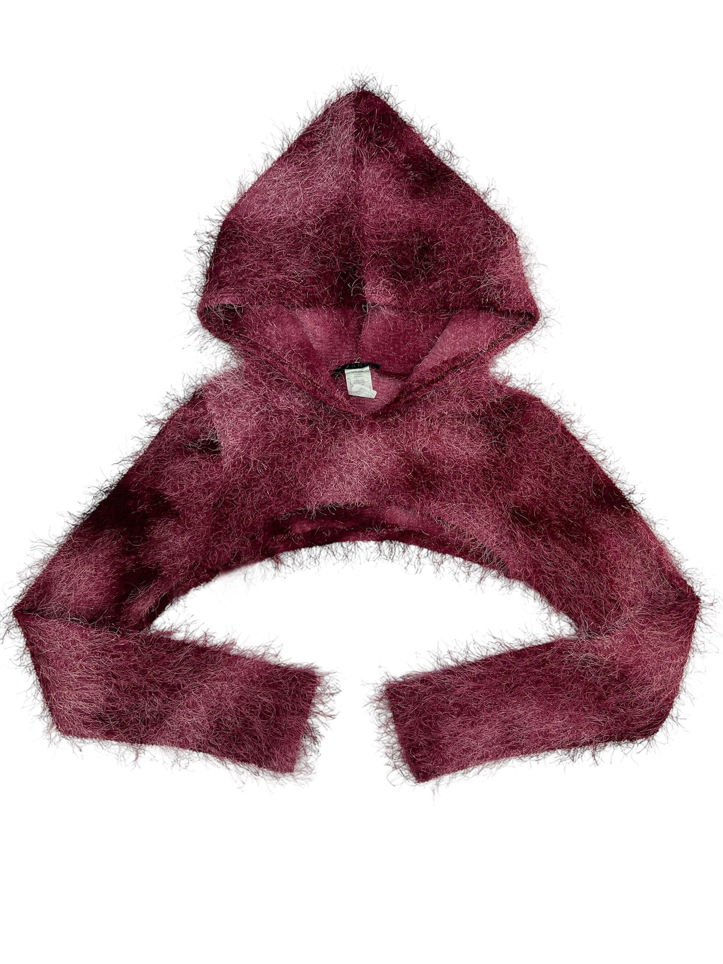 FUZZY Y2K dress with hoodie sleeves