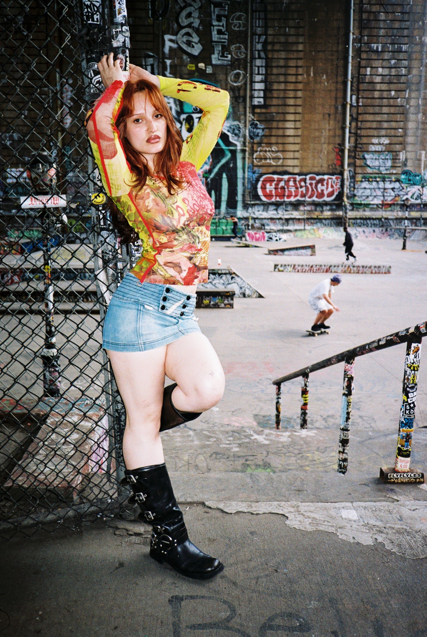 SAVE THE QUEEN Italian mesh top Size S