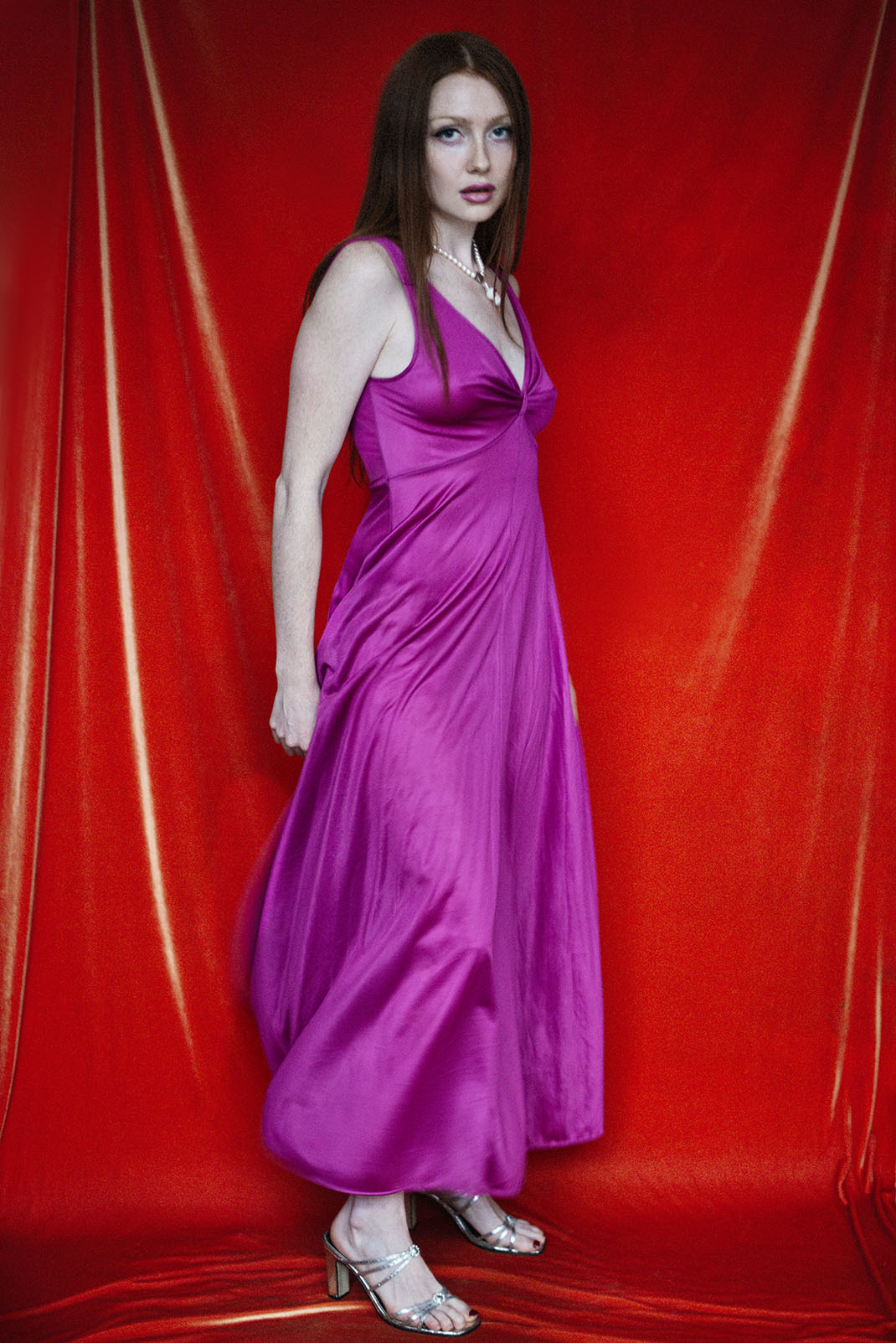 Purple vintage slip