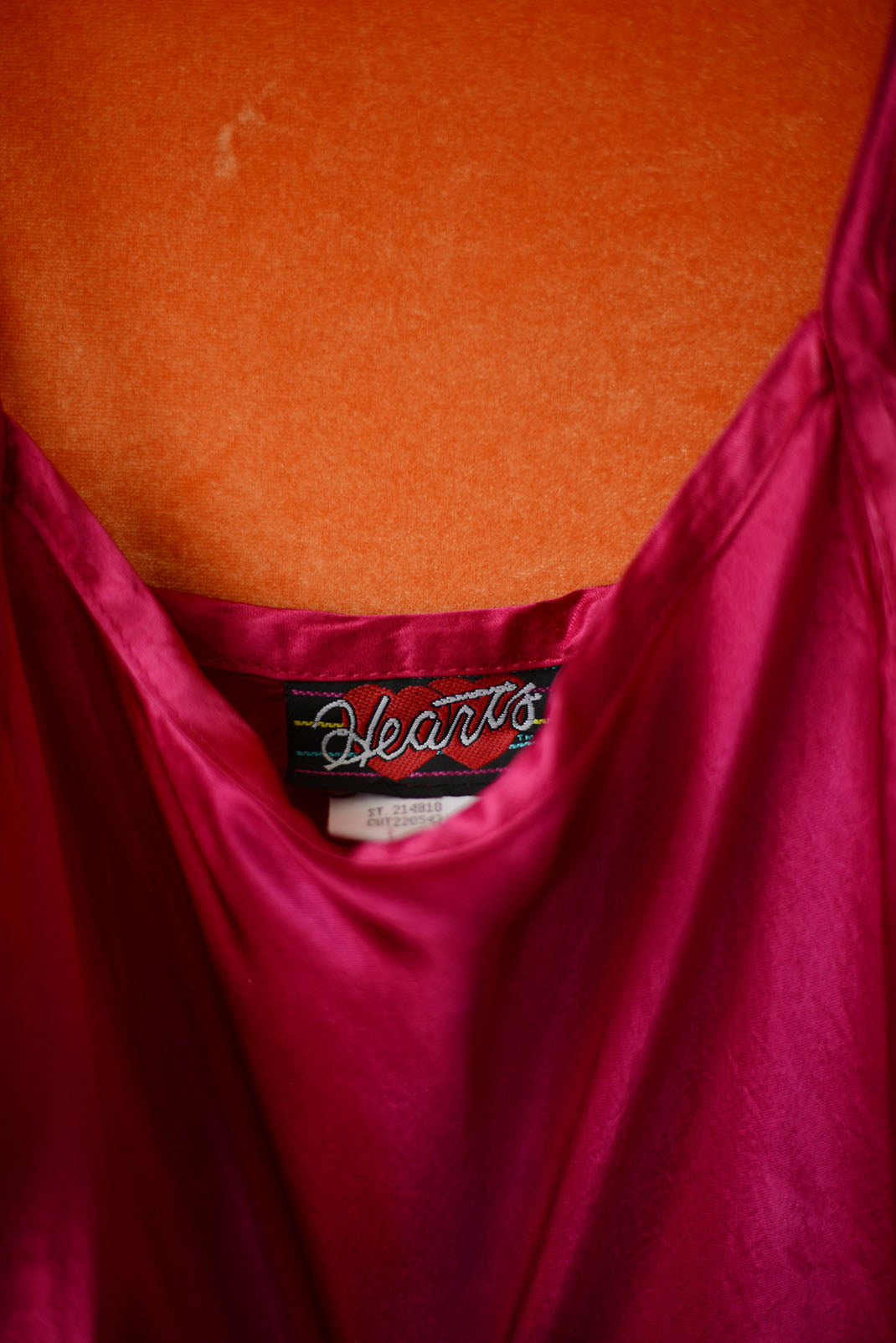 Fuchsia slippery dress from 90'