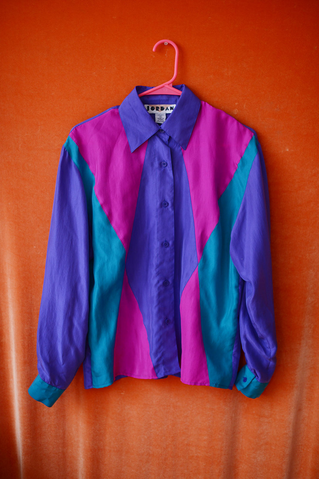 Harlequin vibe silk top