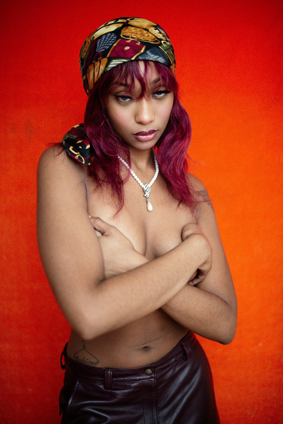 Vintage scarf bag print