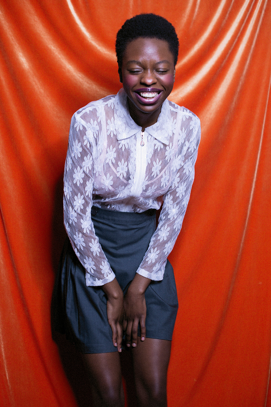 Adorable see through with zipper