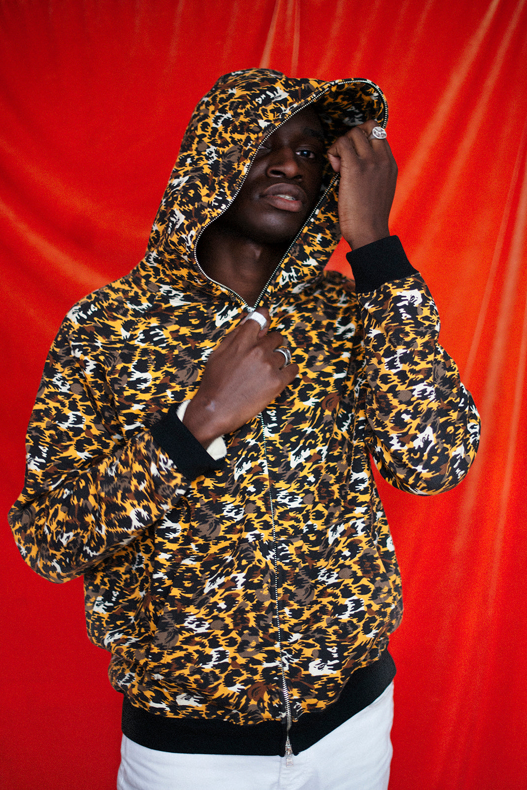 A Bathing Ape Leopard print Camo Hoodie