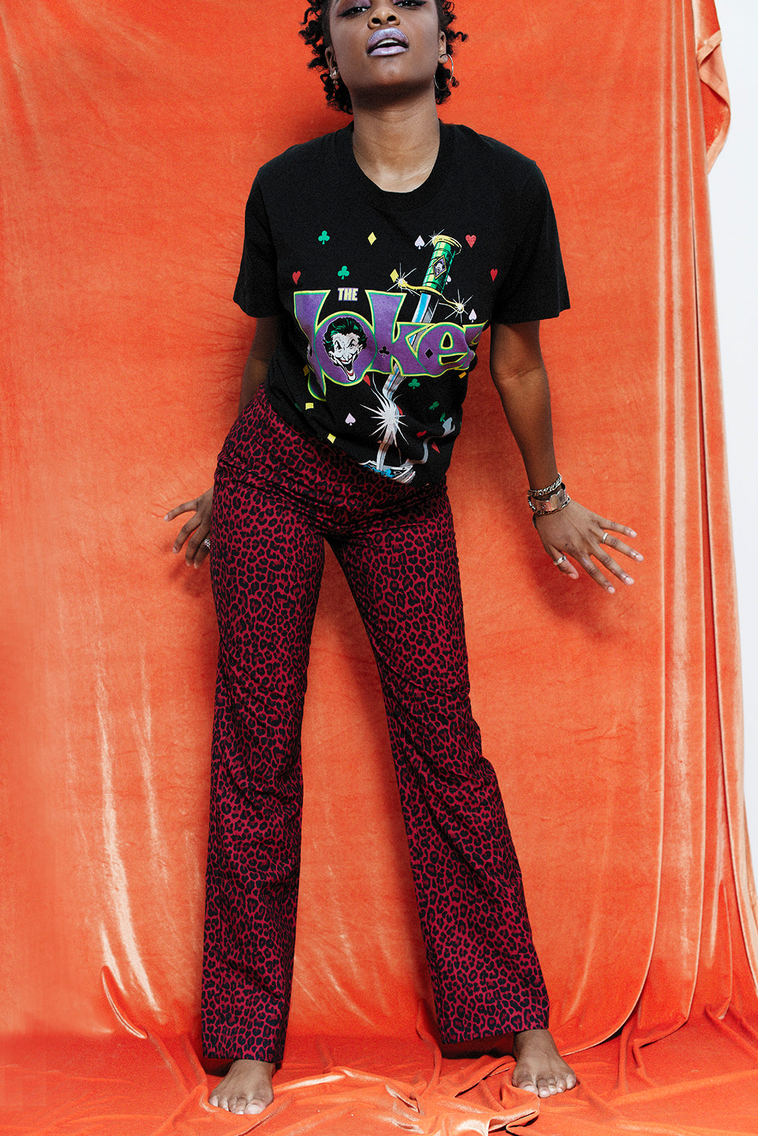 Animal print vintage pants
