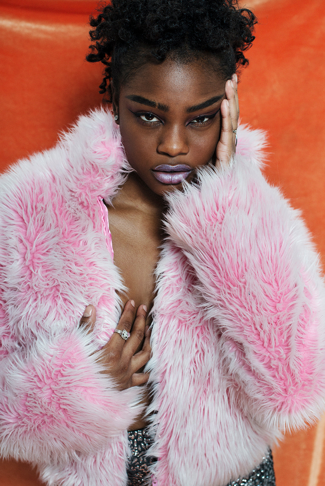 Pink shredded jacket