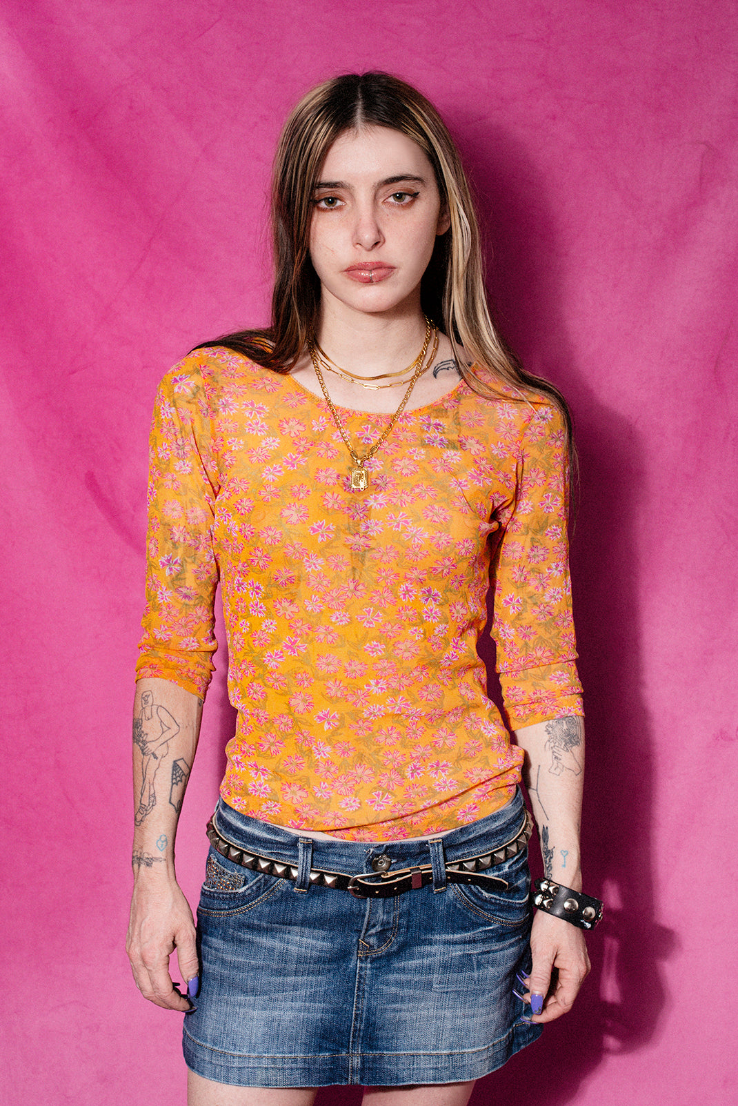 Calvin Klein vintage mesh top