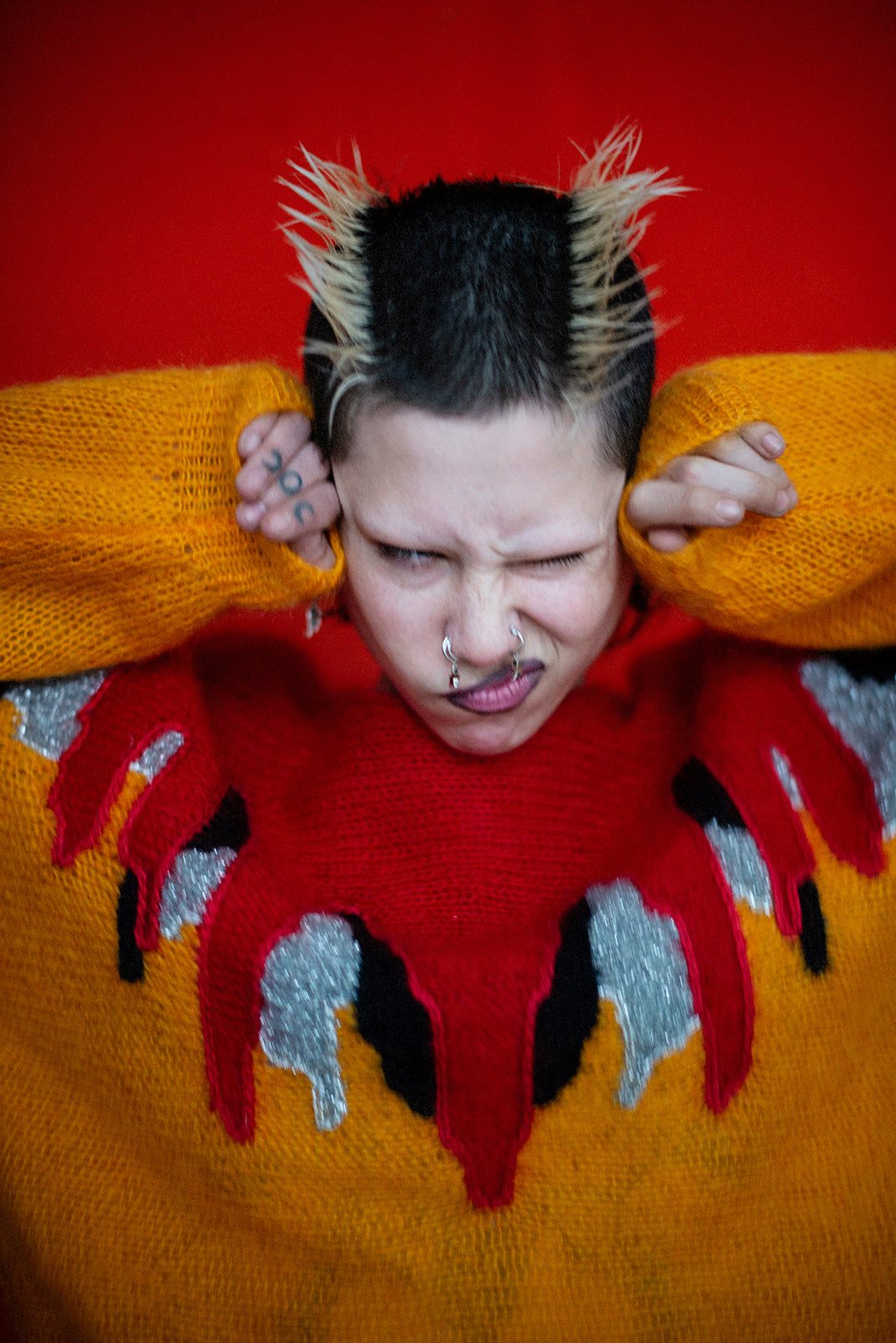 Abstract oversized sweater