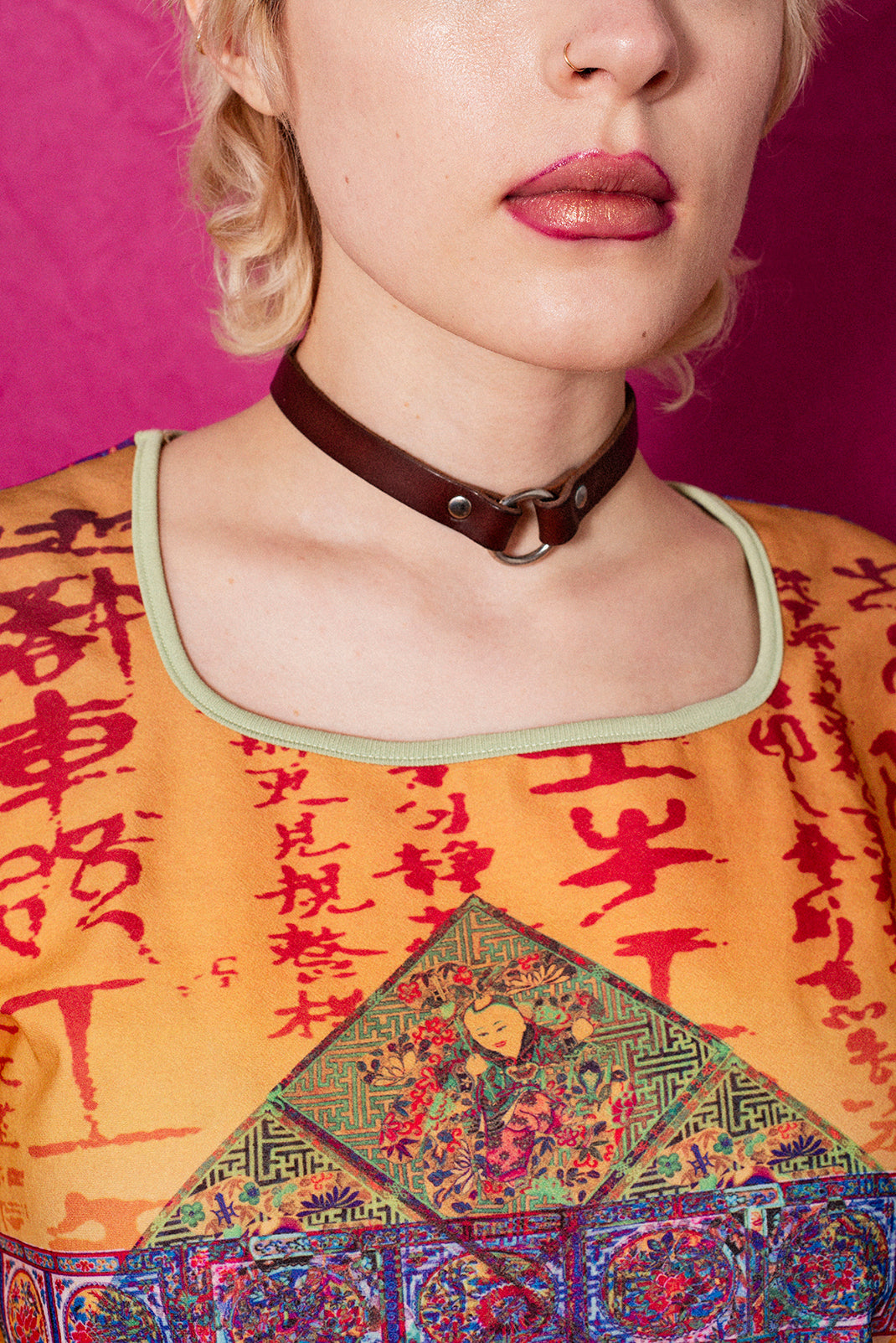 Brown choker by ZANA BAYNE