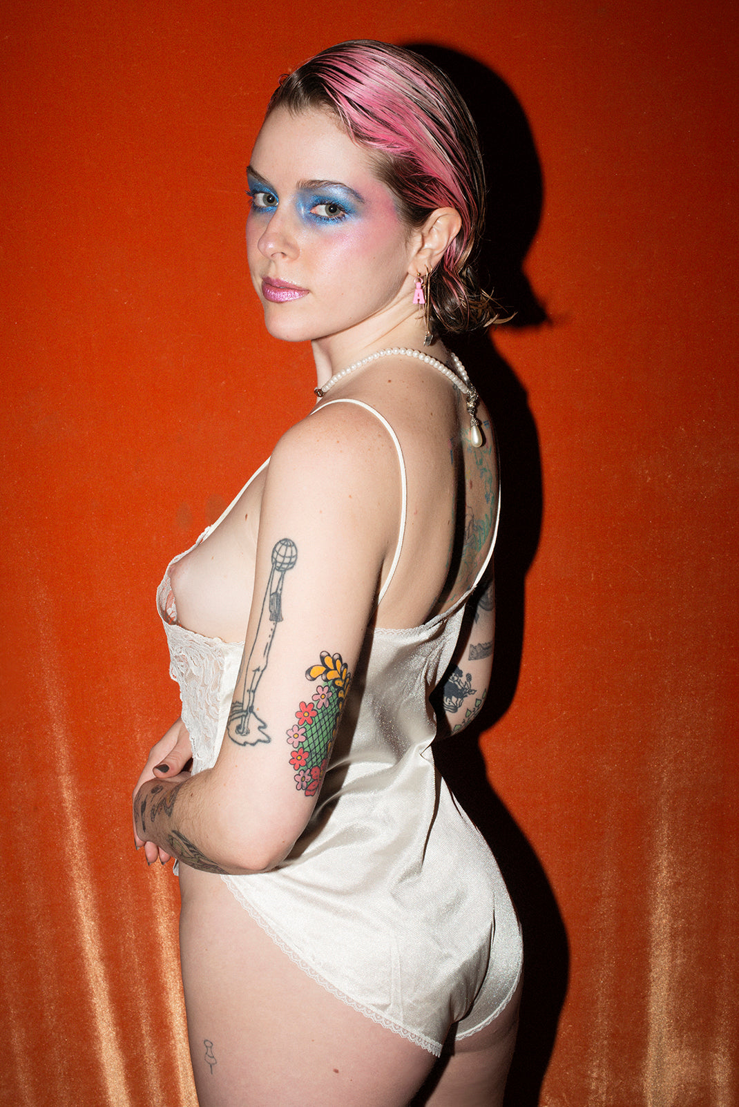 White vintage bodysuit