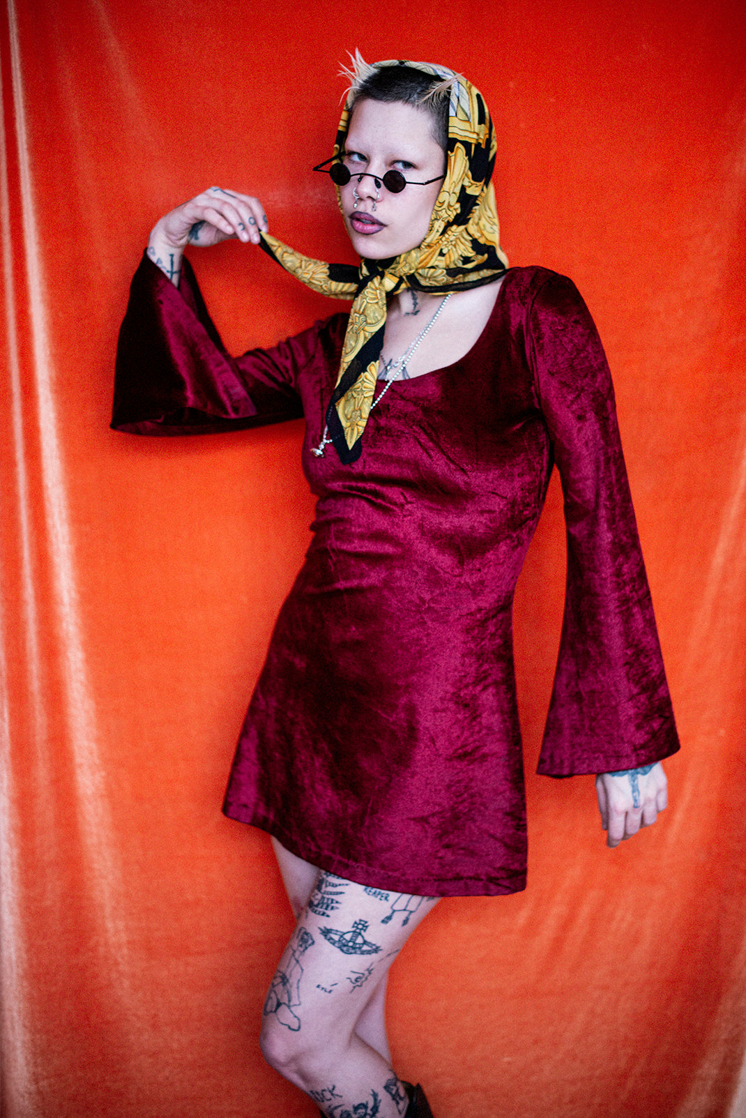 Betsey Johnson vintage velour dress