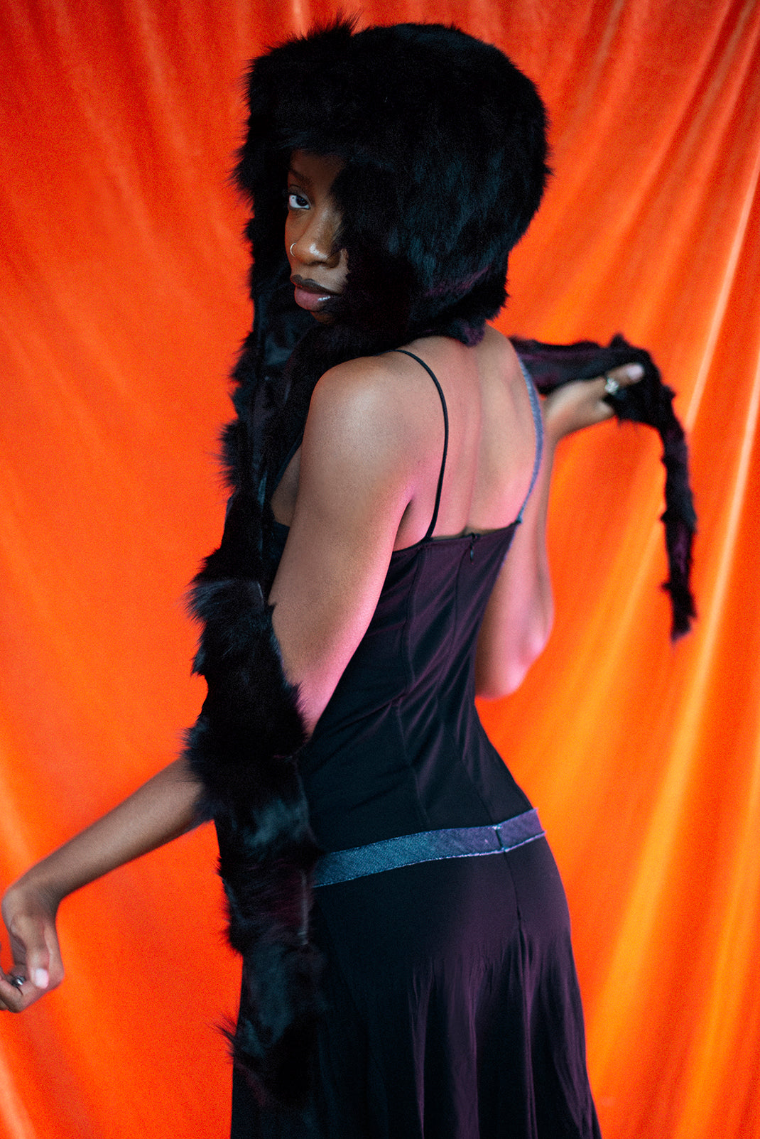 Rabbit fur super unique vintage hat