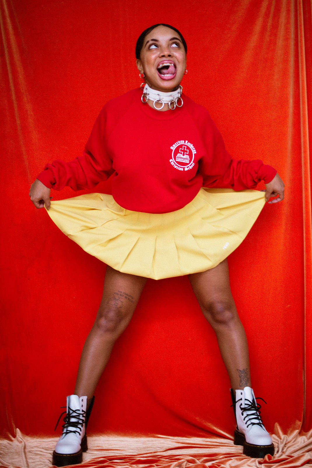 Vintage red sweatshirt from Christian school