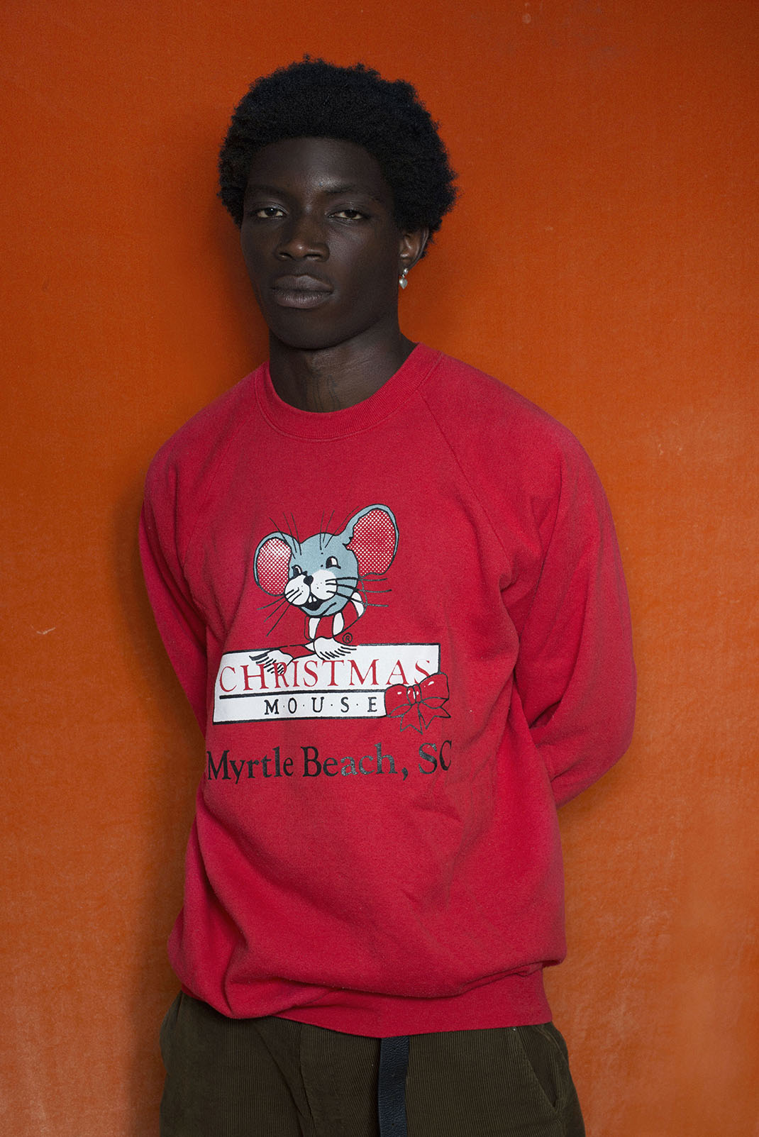 Christmas mouse vintage sweater