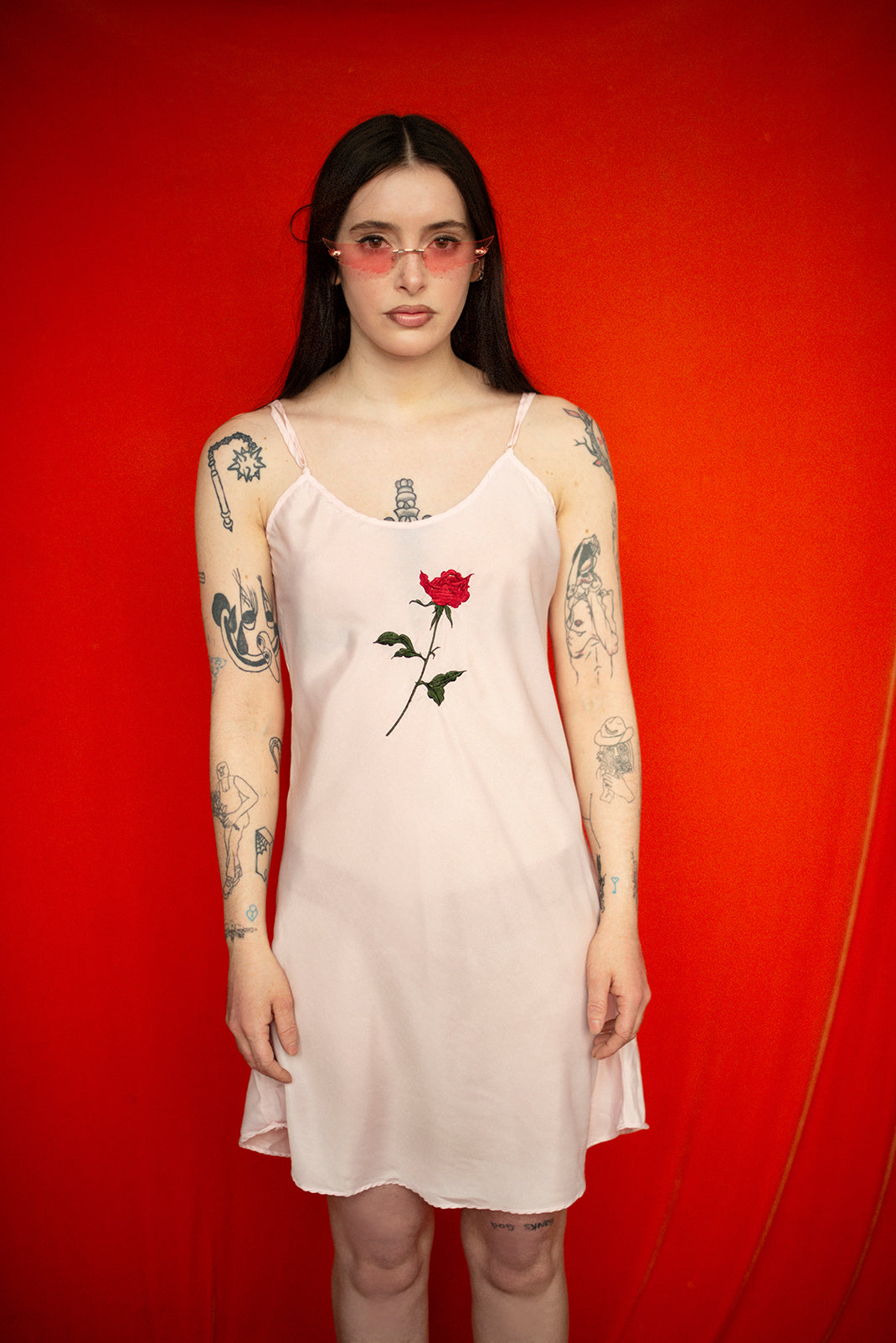 Vintage slip w rose