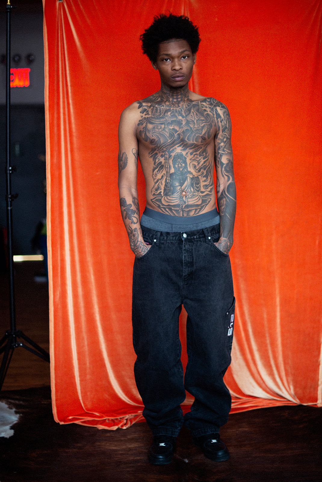 Y2K hip hop denim pants