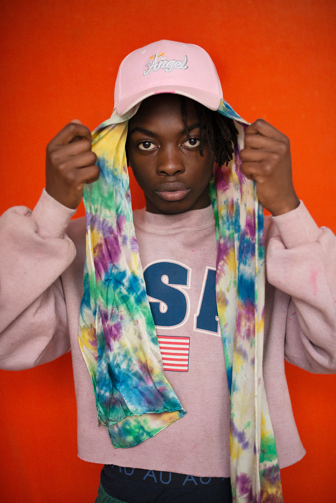 TIE DYE SILK SCARF SHAWL