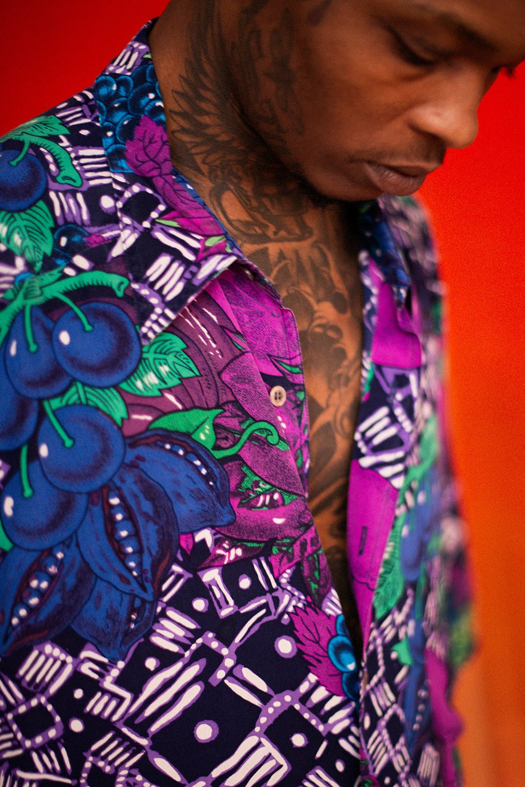 Vintage Silk shirt with dope print