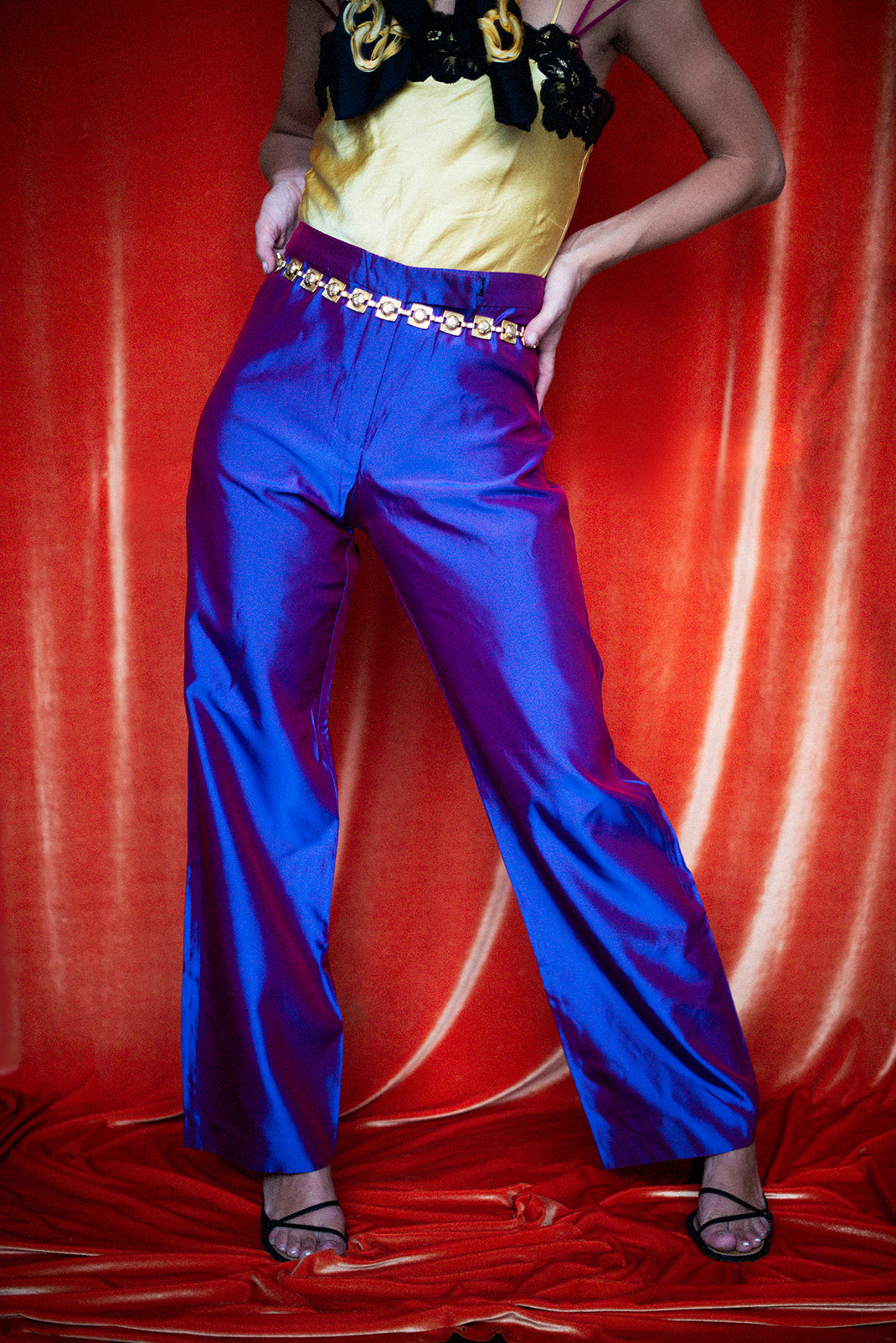 Iridescent purple pants