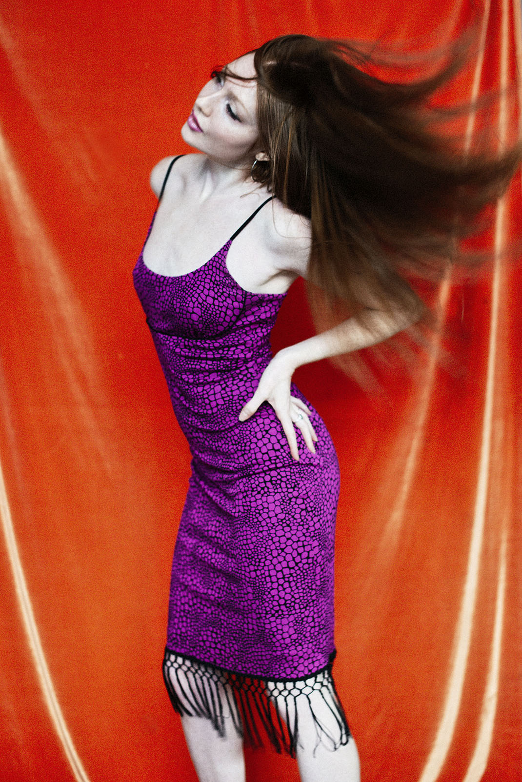 BEBE dress with fringes