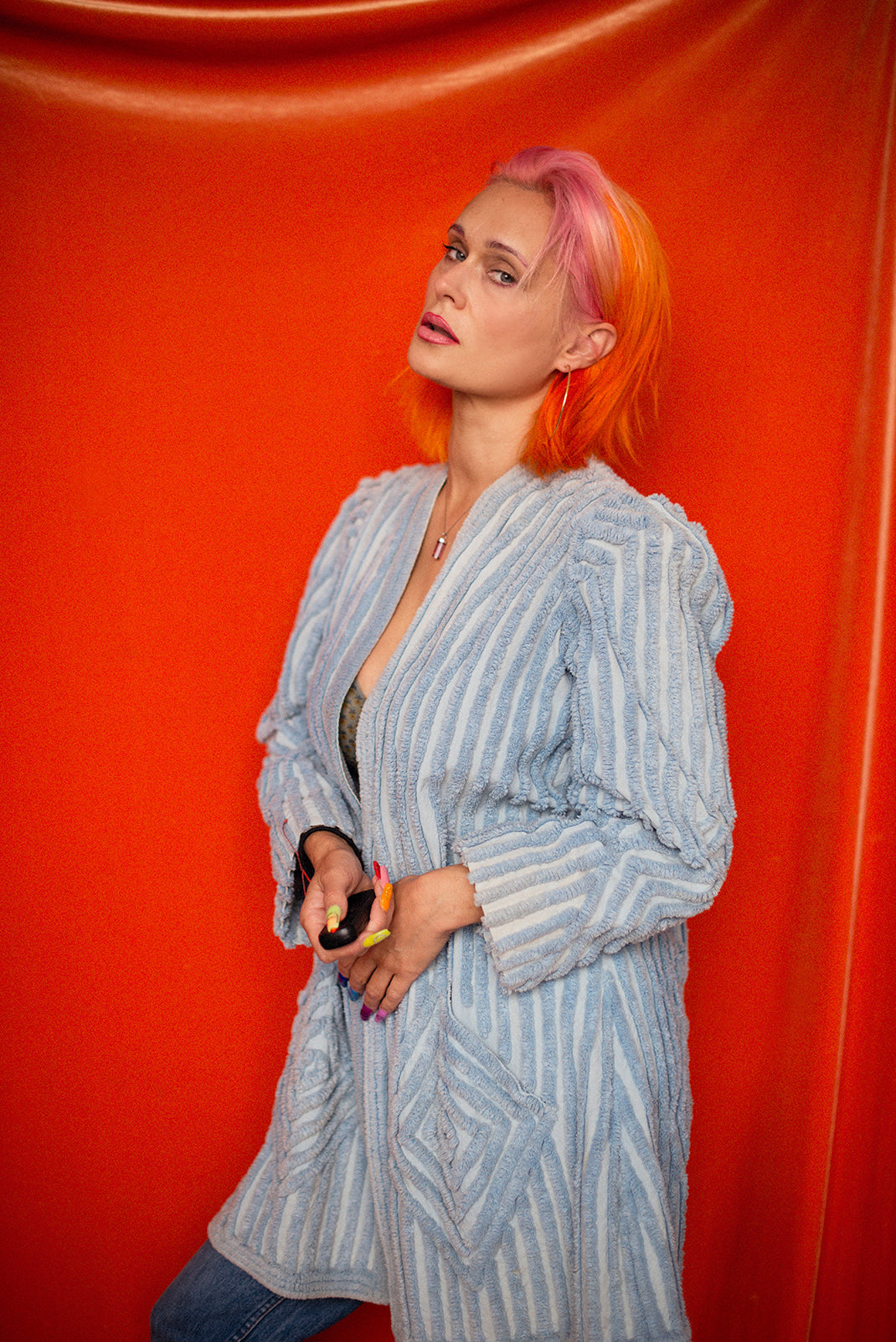 Frotte BB blue robe/coat