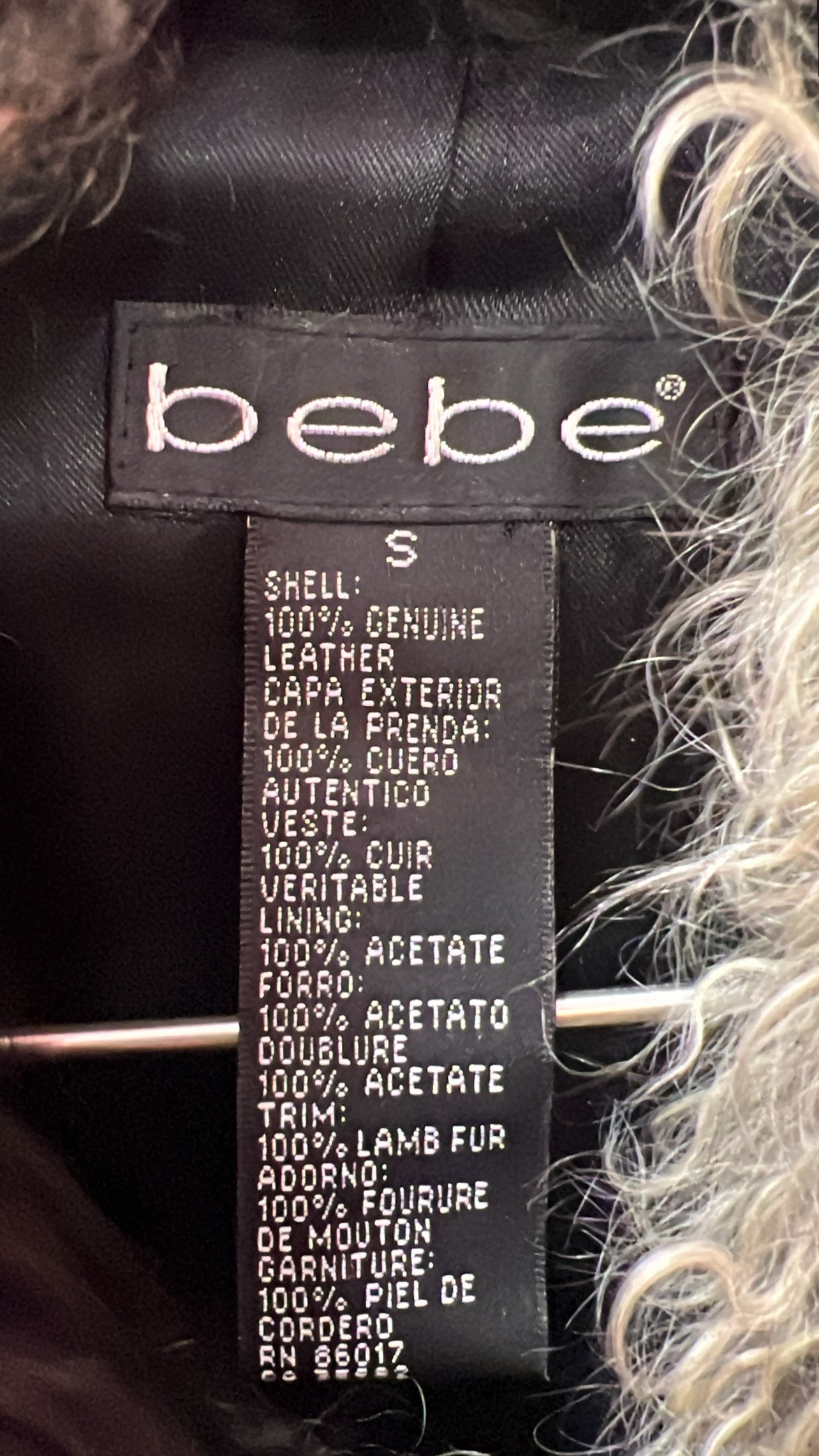 BEBE rare suede coat with fur