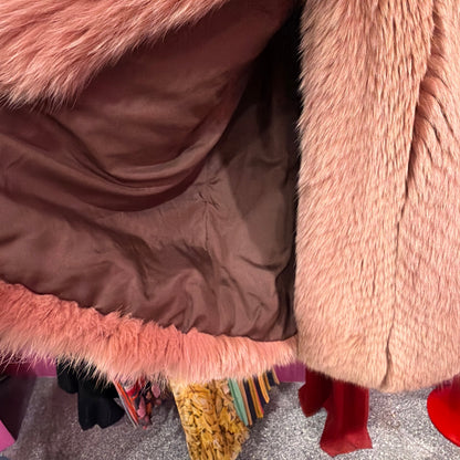 Fox peachy fur coat