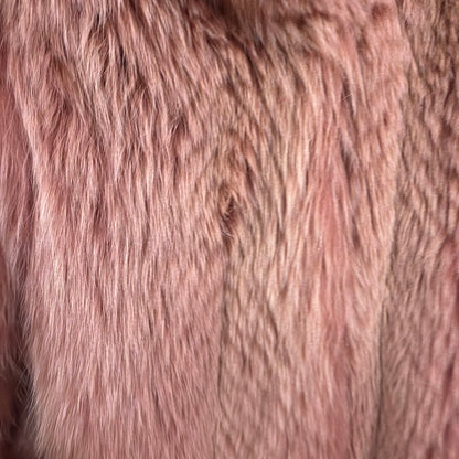 Fox peachy fur coat