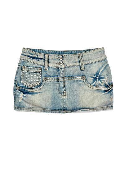 Italian micro denim skirt