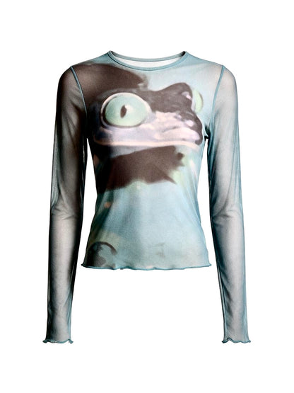 Cop Copine iconic frog mesh top