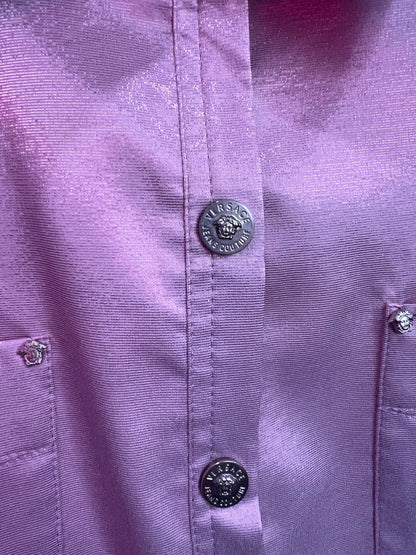 Versace jeans couture pink metallic jacket in size Medium