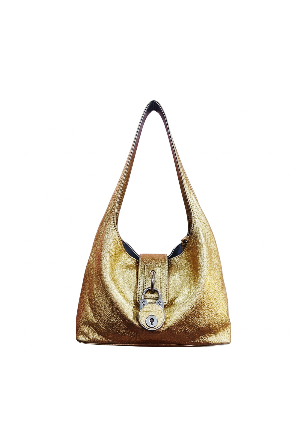 Italian gold leather bag