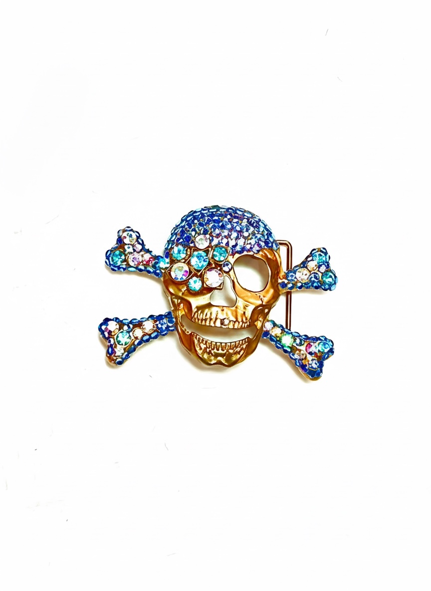 Vintage skull belt buckle