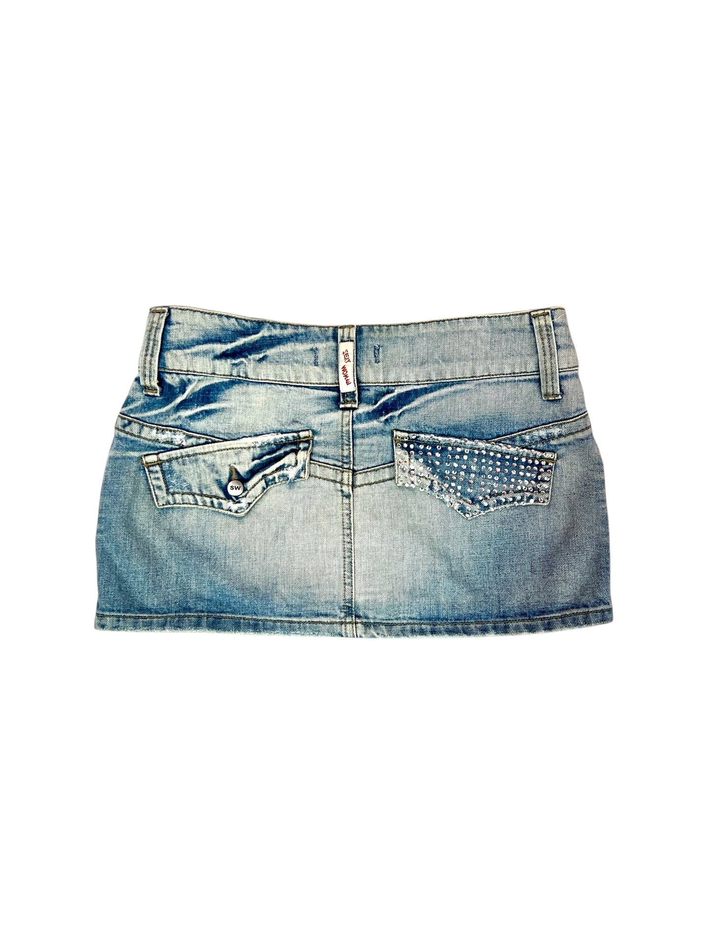 Italian micro denim skirt