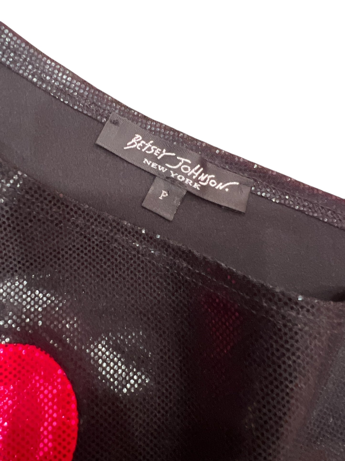 Adorable Betsey Johnson asymmetrical top with heart