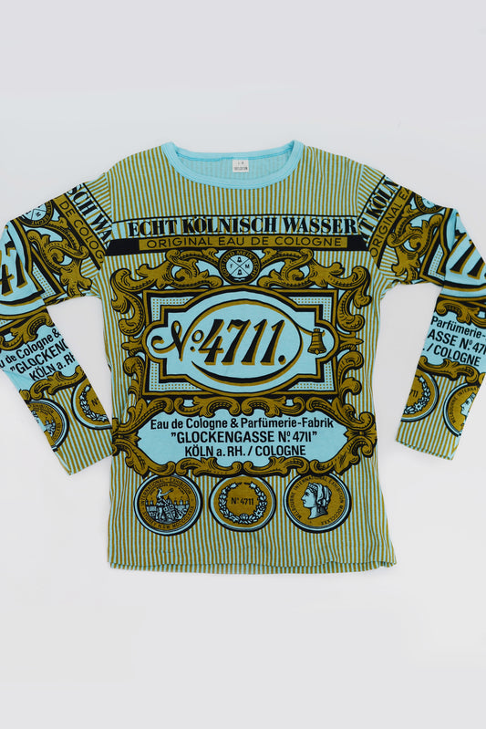 Vintage cologne print long sleeve