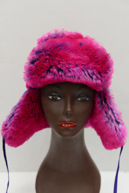 Faux fur trapper hat