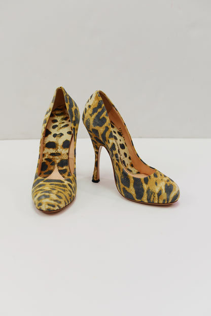 Vivienne Westwood leather cheetah pumps in size 37