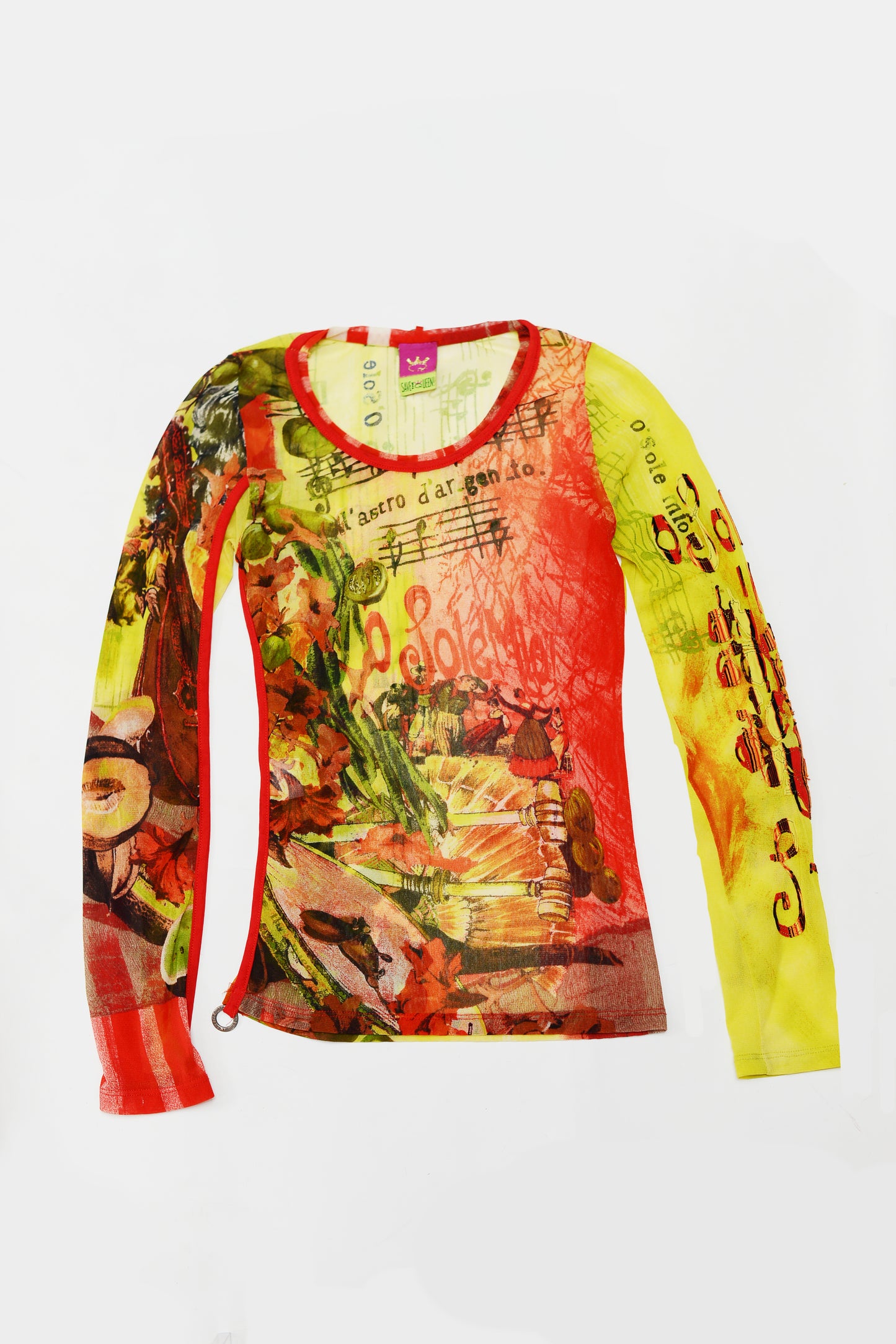 SAVE THE QUEEN Italian mesh top Size S