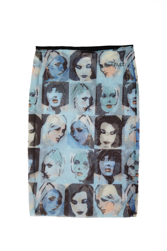 Pop art mesh skirt by Italian designer  Nadia Fassi