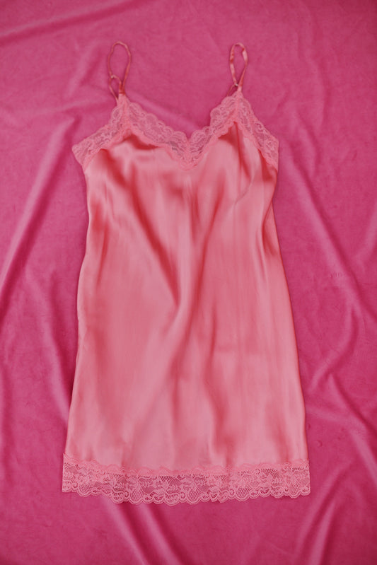 PINK SILK SLIP