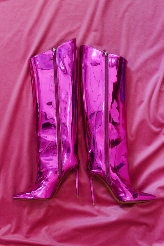 ALEXANDER VAUTIER metallic pink shoes