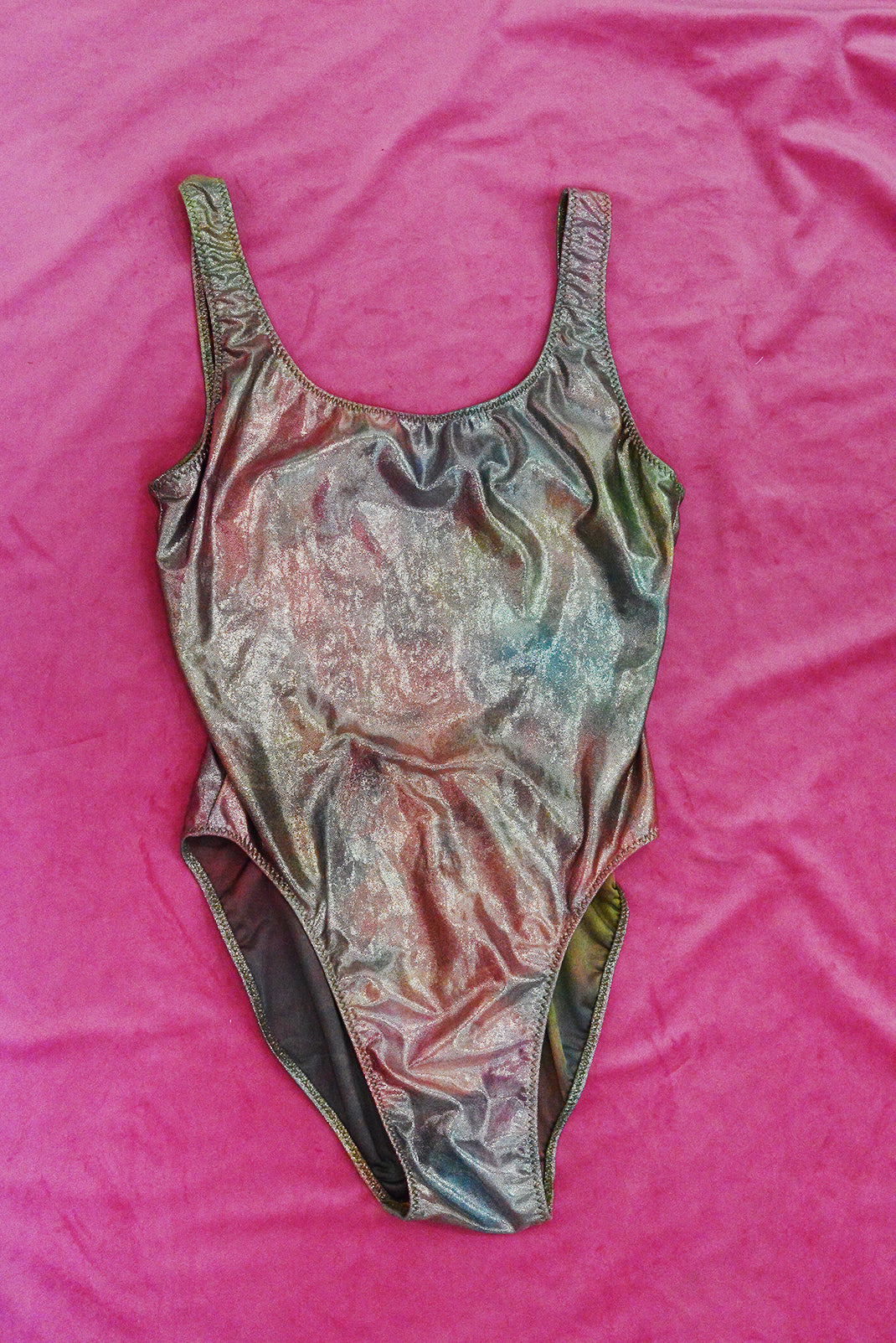 Metallic swimsuit from 80s